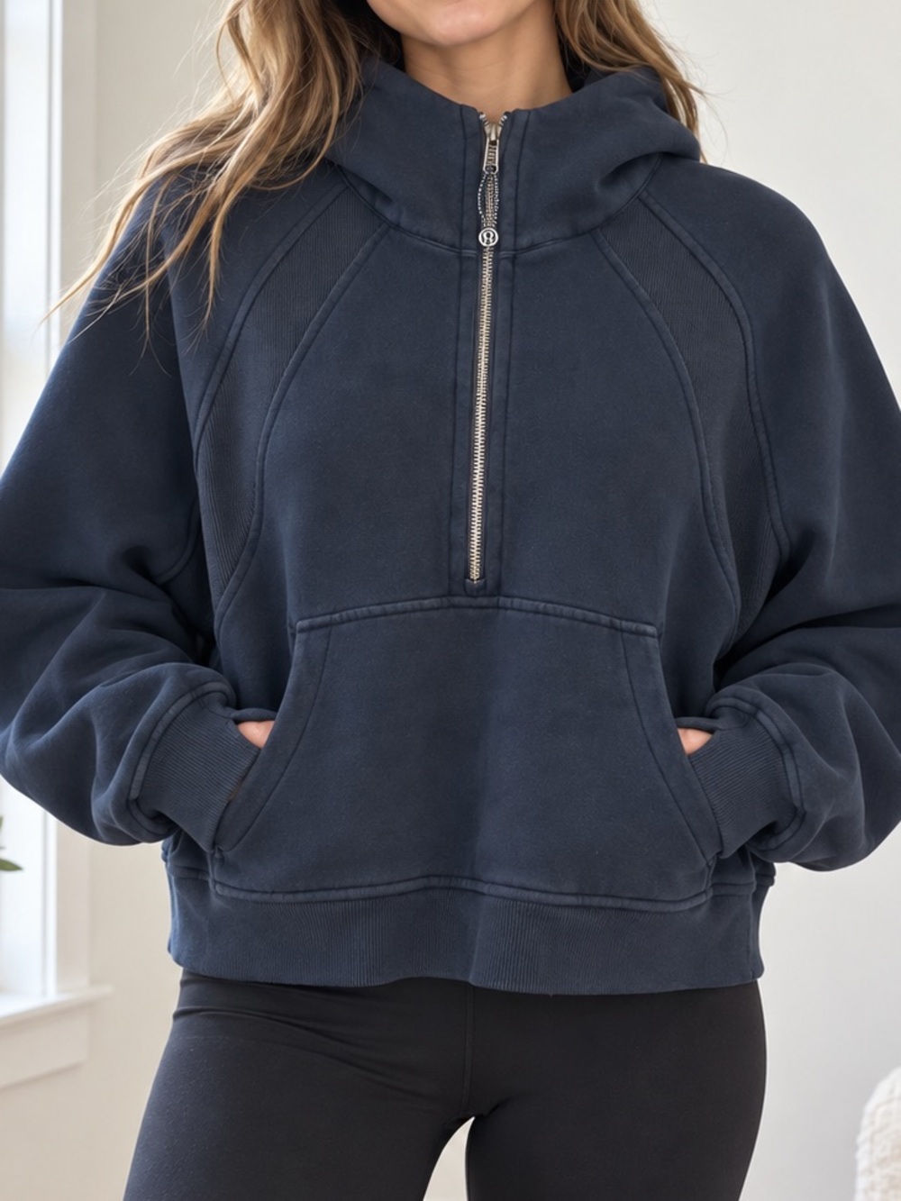 Lululemon Scuba Oversized Half-Zip Hoodie True Navy M/L